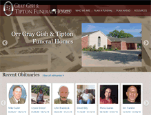 Tablet Screenshot of orrgraygishfuneralhome.com